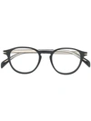 David Beckham Eyewear Round Frame Glasses In Black