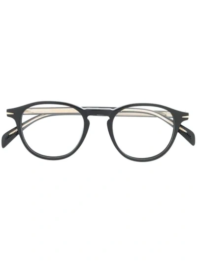 David Beckham Eyewear Round Frame Glasses In Black