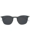 Montblanc Polished Round-frame Sunglasses In Grey