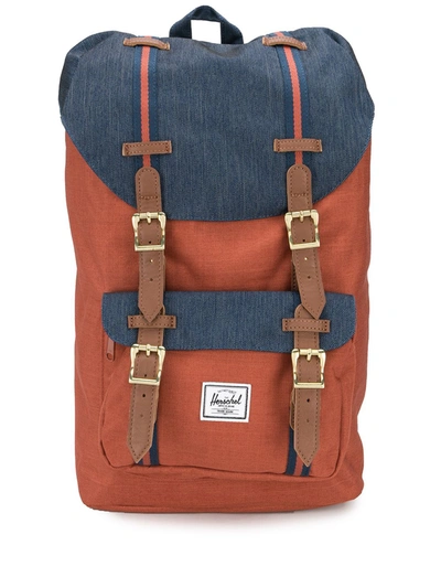 Herschel Supply Co Little America Denim Backpack In Orange