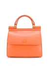 Dolce & Gabbana Medium Sicily Shoulder Bag In Orange