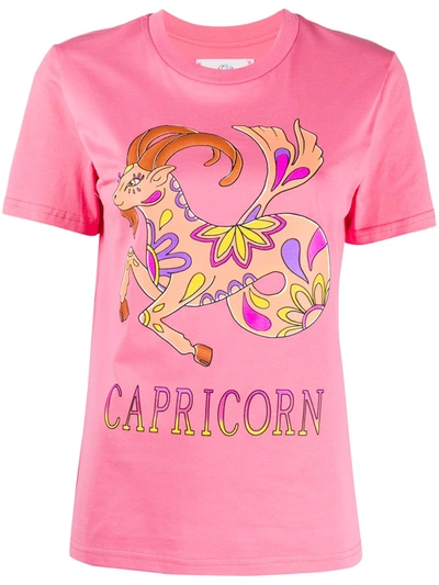 Alberta Ferretti Capricorn Print T-shirt In Pink