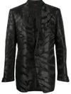 Tom Ford Print Single-breasted Blazer In Black