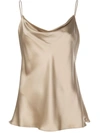 Nili Lotan Cowl Neck Cami Top In Neutrals