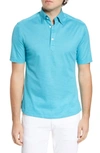 Eton Soft Casual Line Slim Fit Pique Polo Shirt In Teal