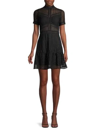 Allison New York Lace Fit-&-flare Dress In Black