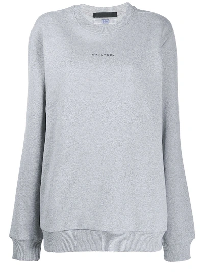 Alyx Graphic-print Crew Neck Sweatshirt In Grey