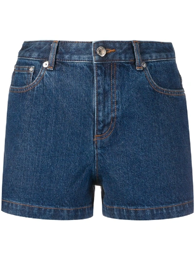 Apc Slim-fit Denim Shorts In Blue