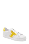 Tory Burch Howell T-saddle Court Sneakers In Titanium White/new Cream/valley Sundance