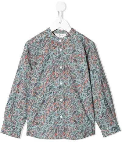 Bonpoint Kids' Sketch-print Buttoned Shirt In Multicolour