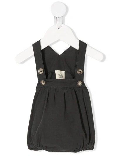Douuod Babies' Sleeveless Dungarees In Black