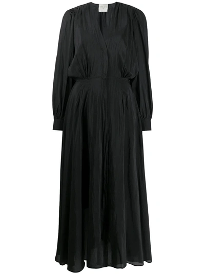 Forte Forte V-neck Maxi Dress In Black