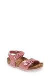 Birkenstock Kids' Rio Sandal In Cosmic Sparkle Old Rose