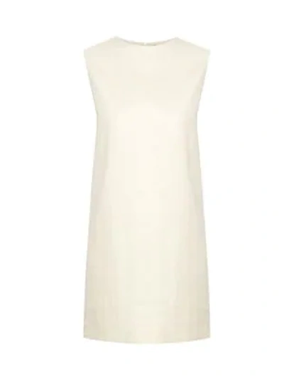 Theory Linen And Viscose Dress In Beige