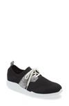 Munro Sandi Sneaker In Black/ Grey