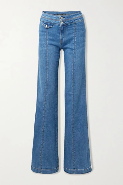 Veronica Beard Ember Wide-leg High-rise Stretch-denim Jeans In Mid Denim