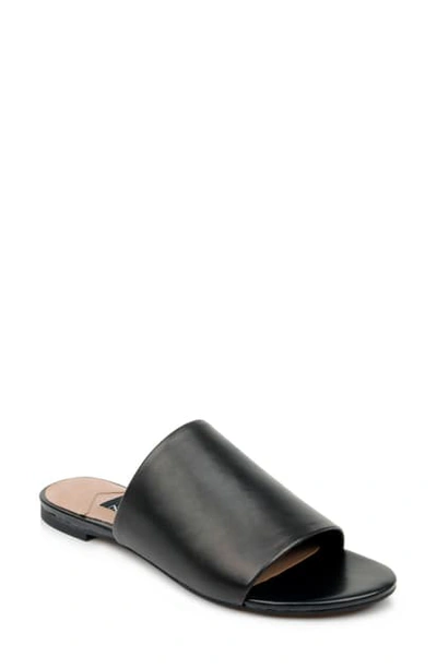 Zac Zac Posen Viola Slide Sandal In Black Nappa Leather