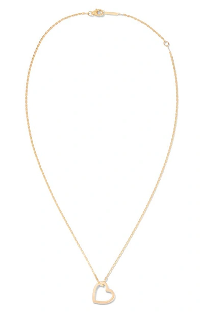 Lana Jewelry Jewelry Small Heart Pendant Necklace In Yellow Gold/diamond