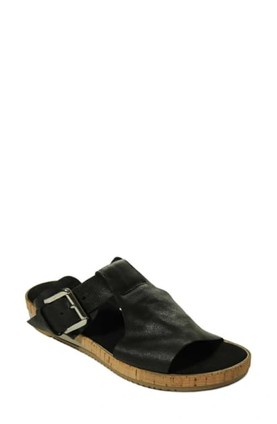 Sesto Meucci Saila Slide Sandal In Black Old West Leather
