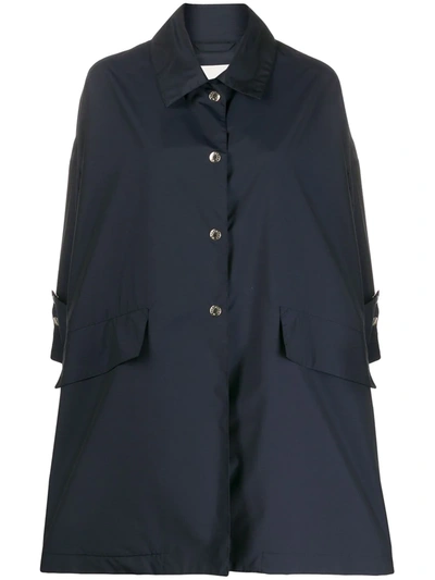 Mackintosh Humbie Navy Wool-blend Shell Coat In Blue