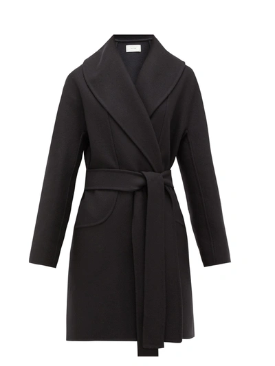 The Row Maddy Midnight Blue Wool-blend Coat In Navy