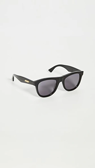 Bottega Veneta Acetate Wayfarer Sunglasses In Black And Other