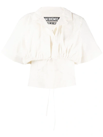 Jacquemus Le Haut Mimosa Cream Twill Top In Neutrals