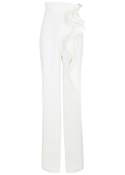 Azzi & Osta White Ruffle-trimmed Trousers