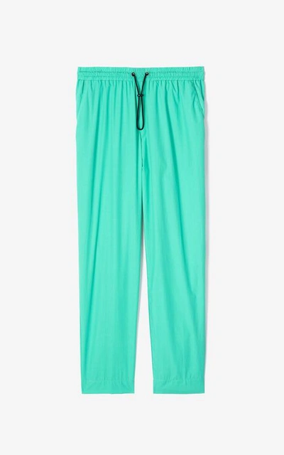 Kenzo Turquoise Cotton Sweatpants In Mint