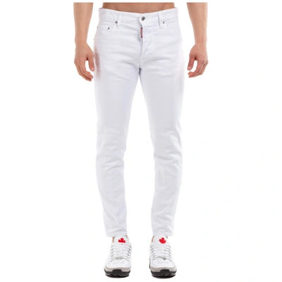 Dsquared2 Skinny Dan White Skinny Jeans In Bianco