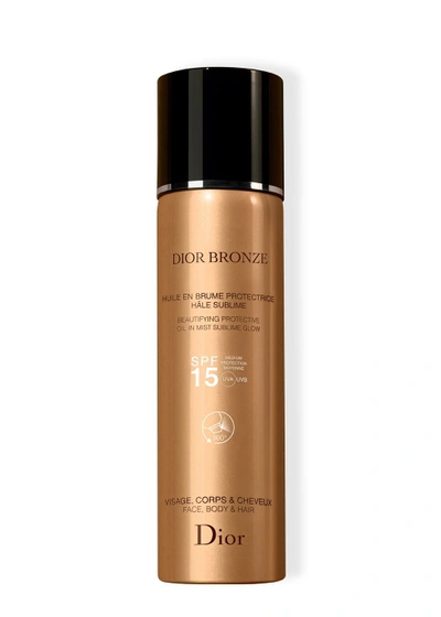 Dior Bronze Beautifying Protective Oil In Mist Sublime Glow Spf15 125ml In N/a