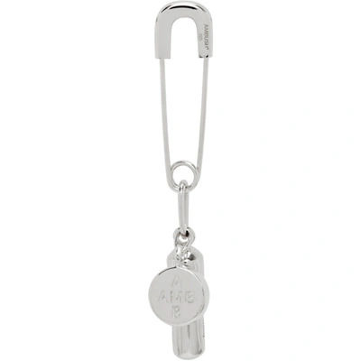 Ambush Pill Charm Safety Pin Earring In Silver