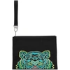 Kenzo Black Large Kampus Kanvas Tiger Pouch