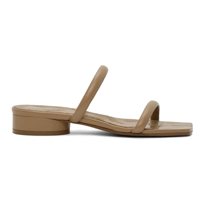 Maison Margiela Beige Strappy Tabi Sandals In T4091 Nude