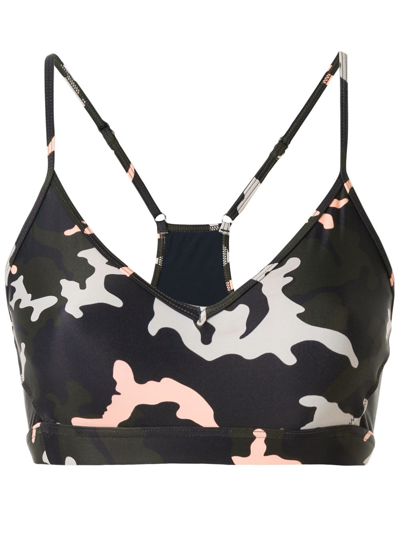 The Upside Andie Camouflage-print Stretch Sports Bra In Pearl Camo