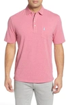 Johnnie-o Classic Fit Heathered Polo In Rio Red