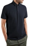 Ted Baker Mmb Infuse Textured Regular Fit Polo Shirt In Dark Navy