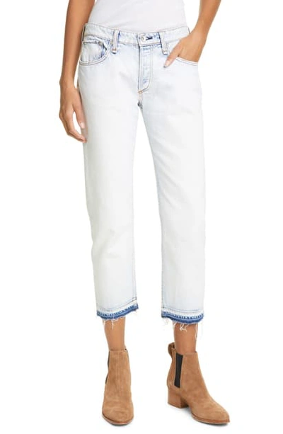 Rag & Bone Rosa Mid-rise Boyfriend Jeans In Desert Wht