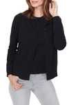 Nydj Button-up Cardigan In Black