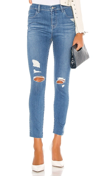 J Brand Alana High-rise Ripped Cropped Skinny Jeans In Argo Destruct