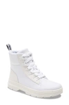 Dr. Martens' Women's Combs Combat Boots In White Leather