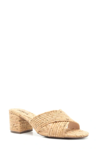 Schutz Women's Ana Kate Slip On Mid-heel Sandals In Natural Cork