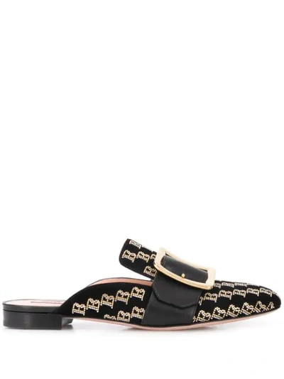 Bally Women's Janesse Logo-stud Buckled Mules In Black