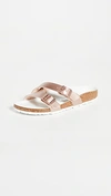 Birkenstock Yao Metallic Slide Sandal In New Copper