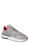 Adidas Originals Grey Nite Jogger Suede & Nylon Sneaker In Grey/ Grey/ White