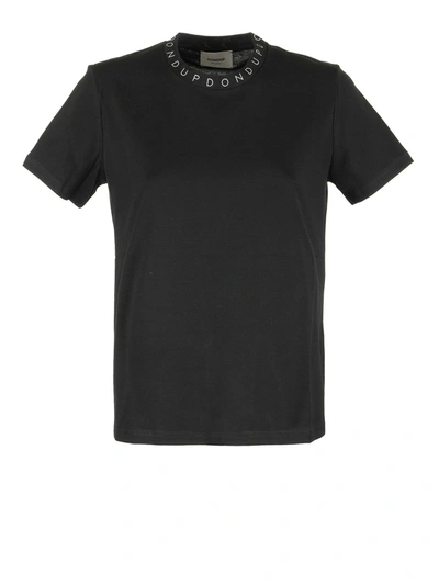 Dondup Black Branded Crew Neck T-shirt