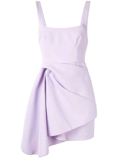 Acler Clarke Scoopneck Knotted Drape Dress In Lilac