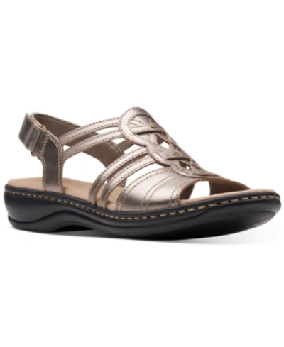 Clarks Collection Women's Leisa Janna Flat Sandals Women's Shoes In Pewter