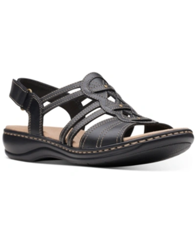 Clarks Collection Women's Leisa Janna Flat Sandals In Black