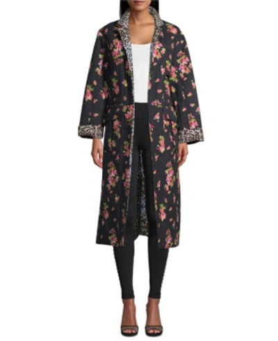Nicole Miller Pink Dawn Quilted Jacket In Black